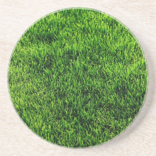 Green grass texture from a soccer field coaster (Front)