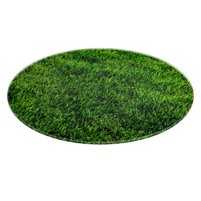 Green grass texture from a soccer field cutting board (Corner)