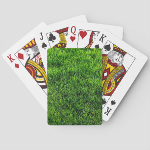 Green grass texture from a soccer field playing cards