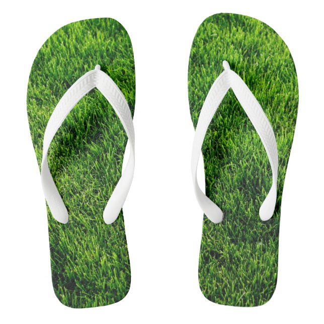 Green grass texture from a soccer field thongs (Footbed)