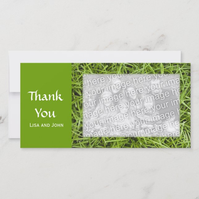 Green Grass Thank You Card (Front)