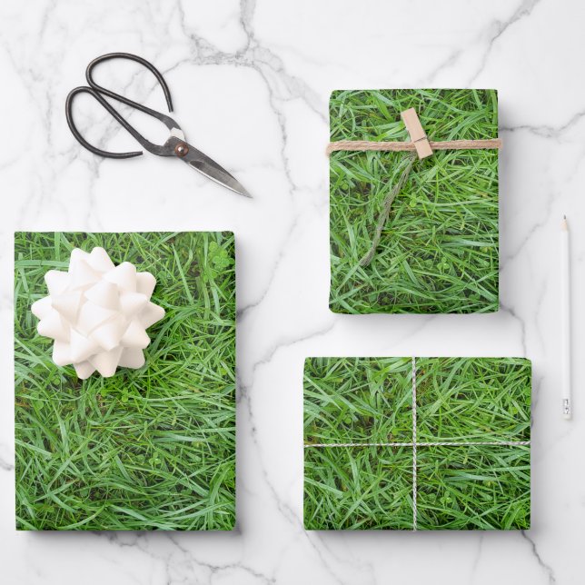 Green Grass Wrapping Paper Sheet (Front)