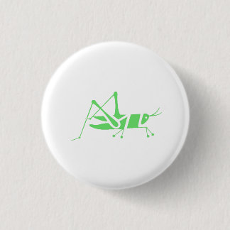 Green Grasshopper 3 Cm Round Badge