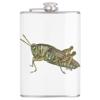 Green Grasshopper Hip Flask