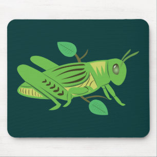 Green Grasshopper Mouse Pad
