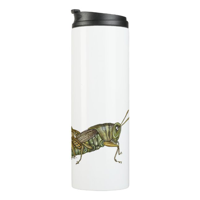 Green Grasshopper Thermal Tumbler (Rotated Right)