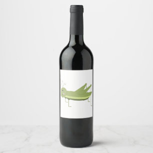 Green Grasshopper Wine Label