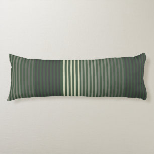 Green, Gray, Black, Cream Stripes Body Cushion