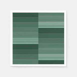 Green, Gray, Black, White Stripes Napkin