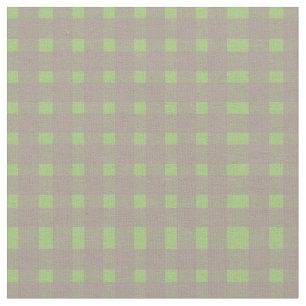 Green Gray Gingham Pattern  Fabric
