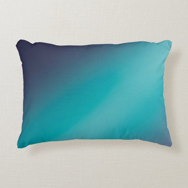 Green Gray  moonlight ombre Decorative Cushion (Front)