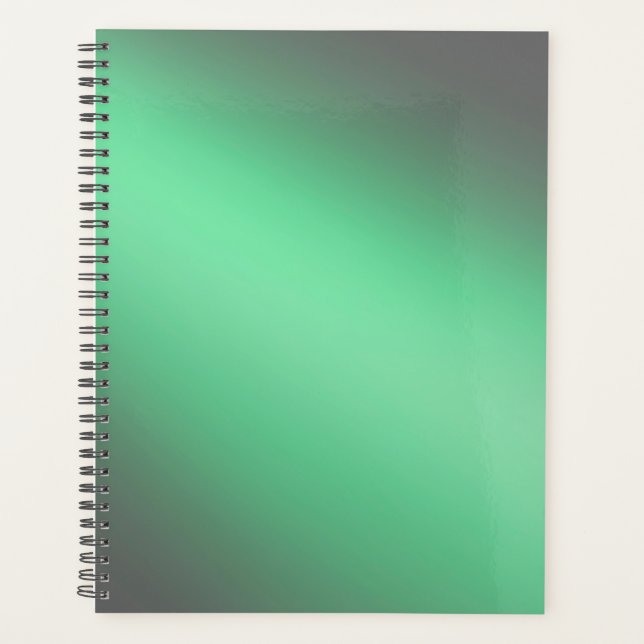 Green  Gray  moonlight ombre effect  Planner (Front)