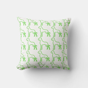 Green Great Dane Cushion