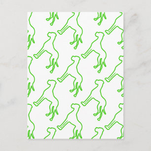 Green Great Dane Postcard