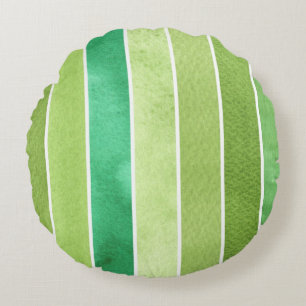green great watercolor background - watercolor round cushion