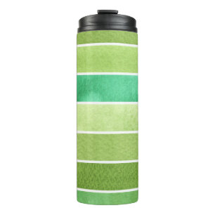green great watercolor background - watercolor thermal tumbler