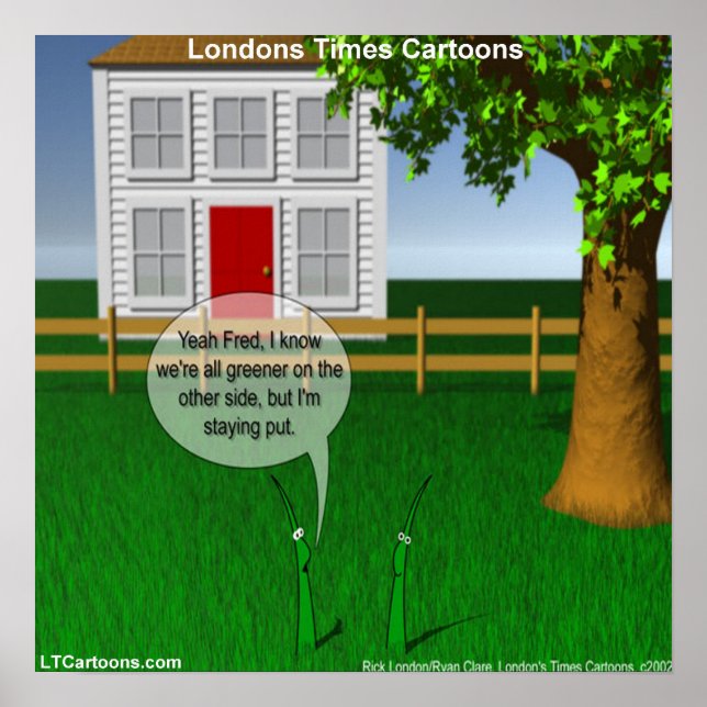 Green Green Grass Funny Poster (Front)
