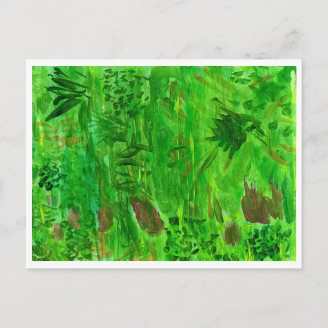 Green green grass in field postcard (Front)