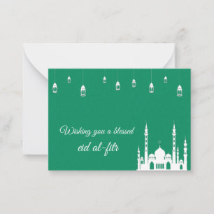 Green Greeting Ramadan Card