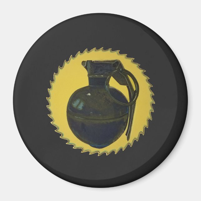 Green Grenade Burst Magnet (Front)