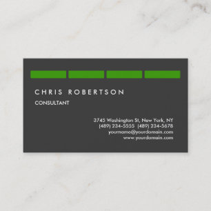 Green Grey Attractive Charming Business Card
