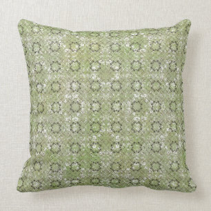 Green, Grey, Bronze Vintage Pattern Cushion