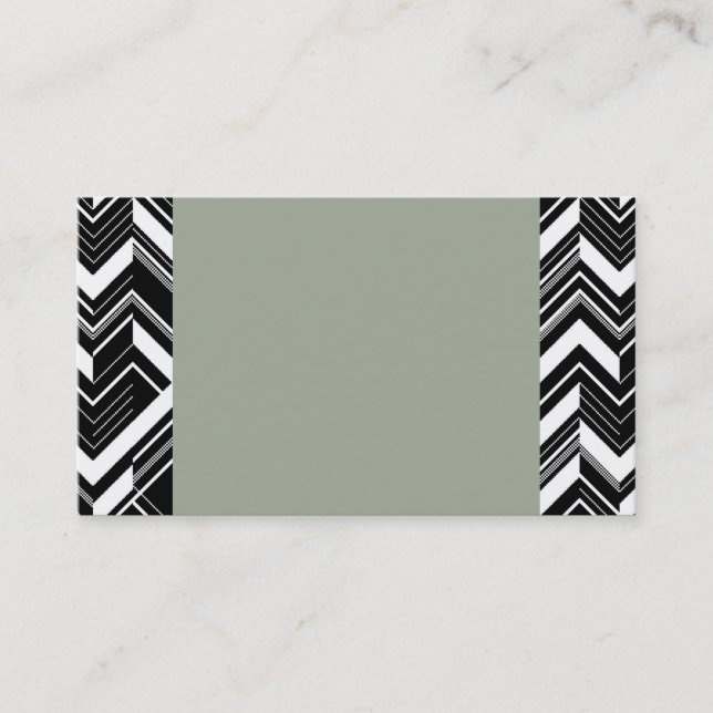 Green/Grey Chevron Business Cards (Front)