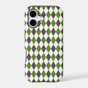 Green Grey Diamond Mosaic Pattern