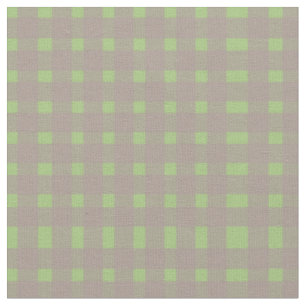Green Grey Gingham Pattern Fabric
