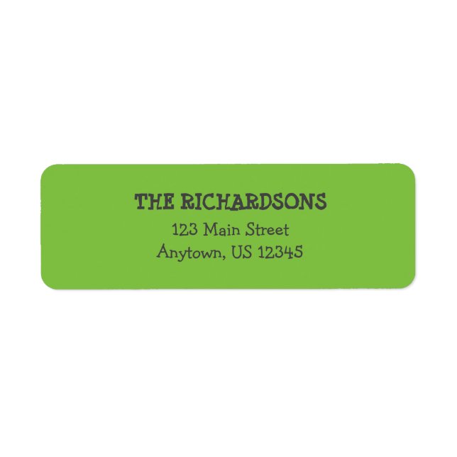 Green Grey Grey Halloween Return Address Labels (Front)
