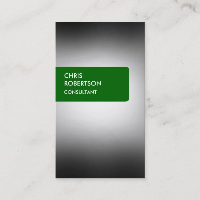 Green Grey Light Attractive Business Card (Front)