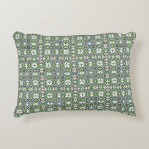 Green & Grey Modern Celtic Pattern Decorative Cushion