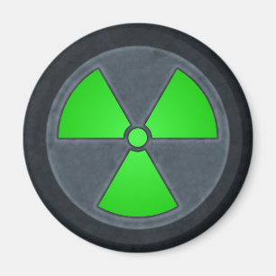 Green & Grey Radiation Symbol Magnet