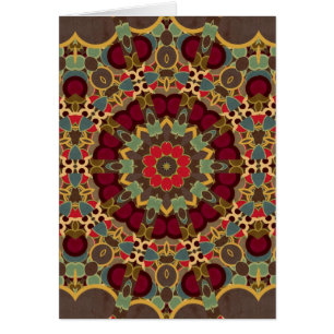 Green, Grey, Red Kaleidoscope Design