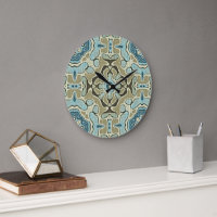 Green Grey Teal Blue Ochre Hip Bohemian Bali Art