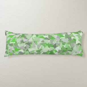 Green Grey Triangle Pattern Body Cushion