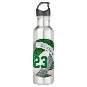 green grey volleyball girls' custom team colours 710 ml water bottle