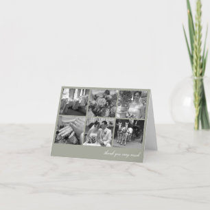 Green grid collage 6 photos memories thank you