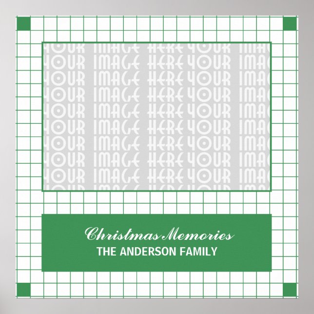 Green Grid Photo Poster (Front)