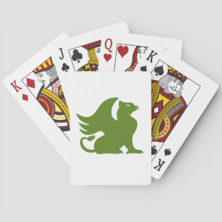 Green Griffin Playing Cards