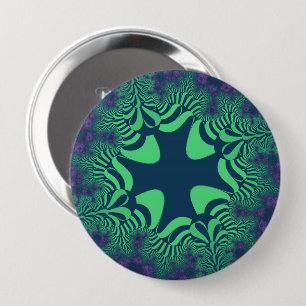 Green Grove Cross 10 Cm Round Badge