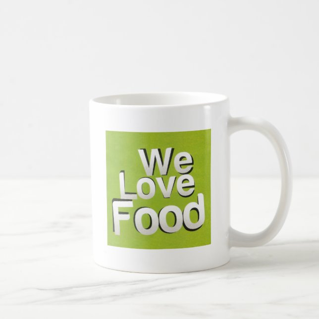 Green Grub Club: We Heart Food Design Coffee Mug (Right)