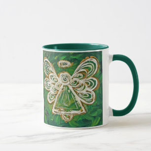 Green Guardian Angel Mug or Cup