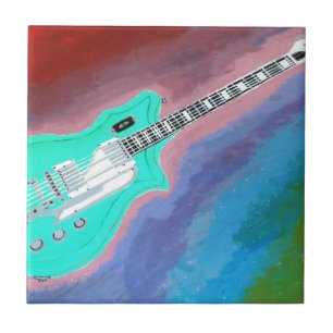 Green Guitar Tile