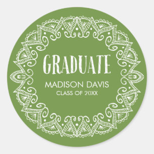 Green Gypsy Graduation Stickers