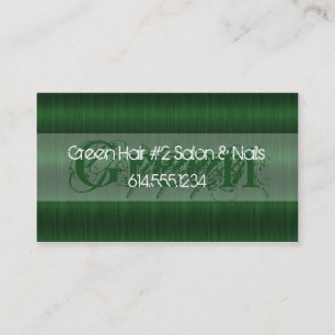 Green Hair D2 Salon Beautician Business Cards