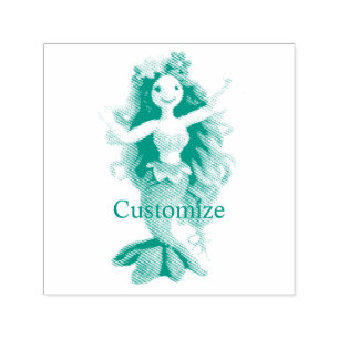 Green-haired Mermaid Thunder_Cove Self-inking Stamp