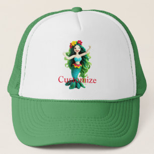 Green-haired Mermaid Thunder_Cove Trucker Hat