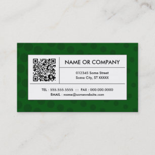green halftone QR code Business Card