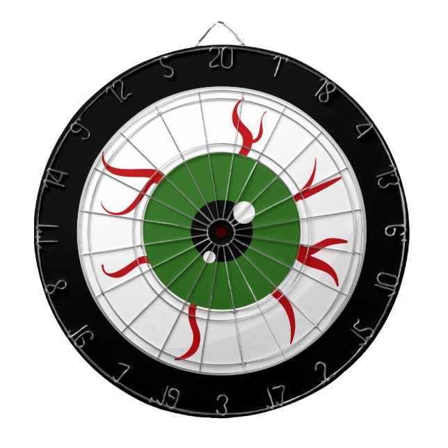 Green Halloween Eyeball Dartboard (Front)